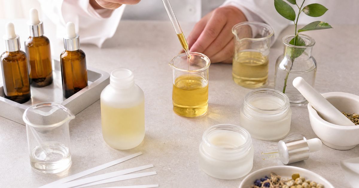 Essential oils used as raw materials in cosmetics and fragrance formulation
