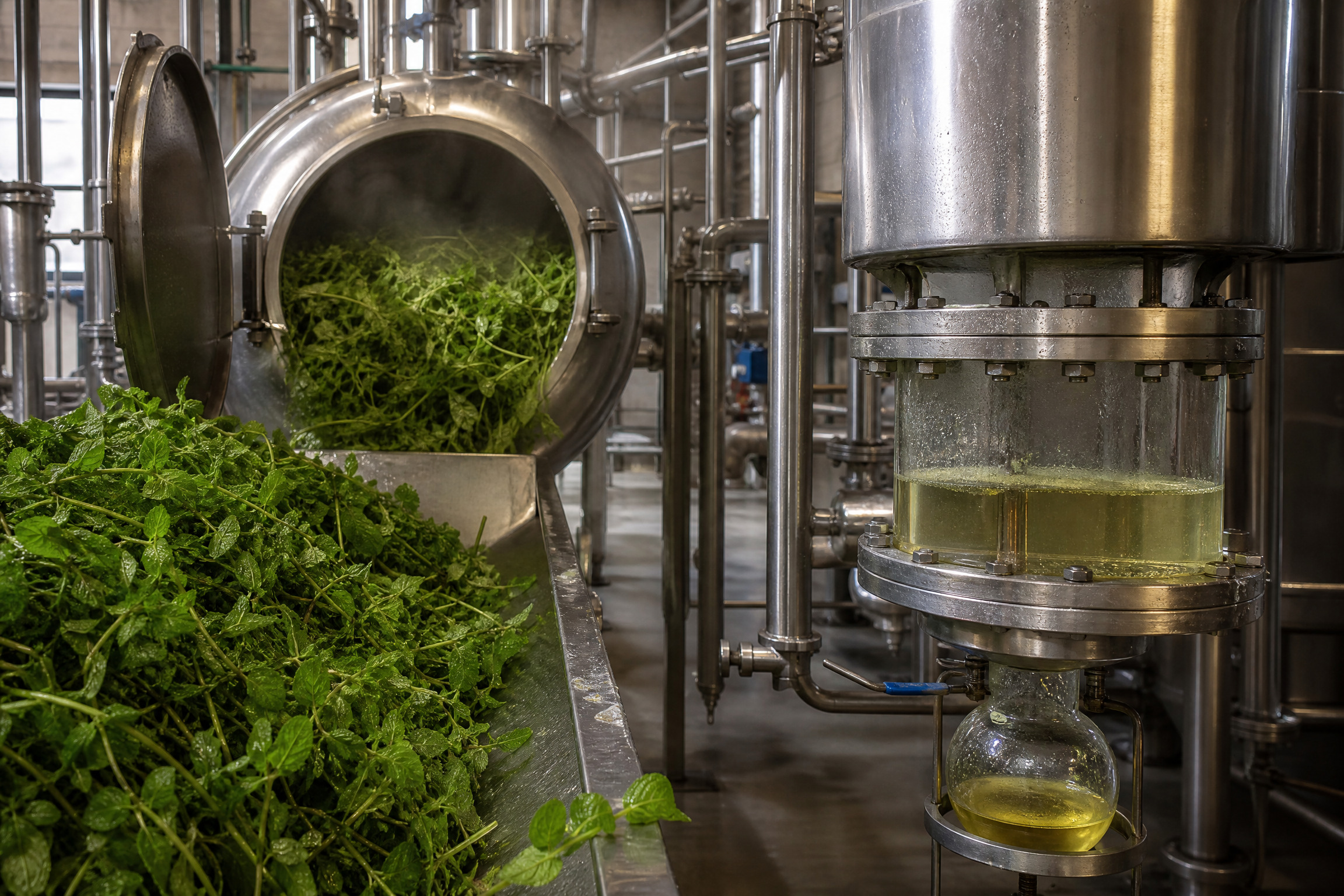 Peppermint / Mentha Oil 3 peppermint distillation process